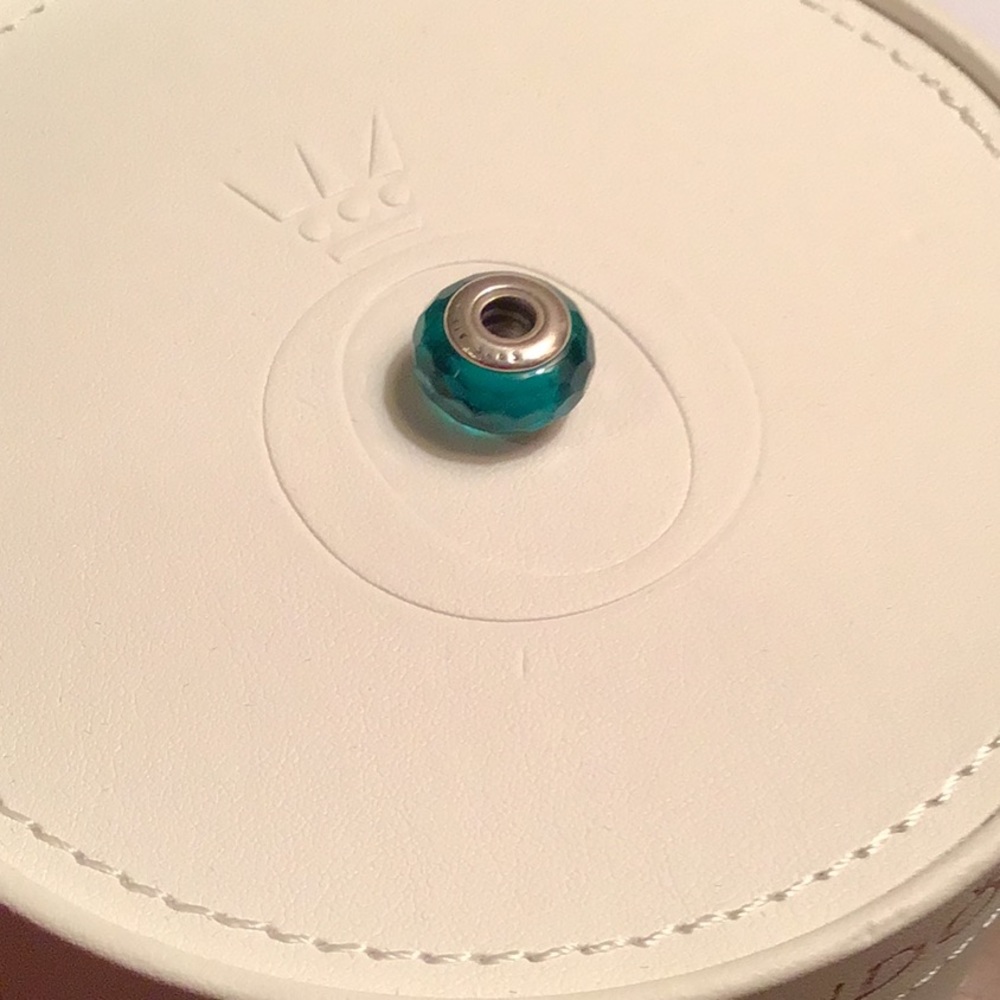Pandora murano crystal charm Aqua marine